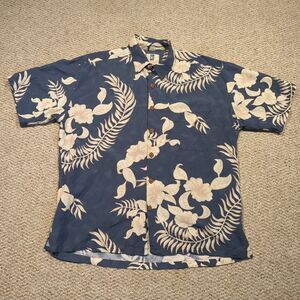 Kahala Hawaiian Islands Shirt Mens Large Floral Tropical Resort Beach Vacation